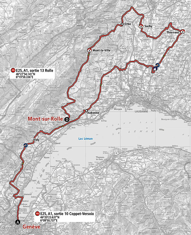 Tour of Romandie stage 5 map